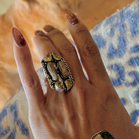 Ornate Silver Vintage Ring and bracelet - Picture 14 of 14